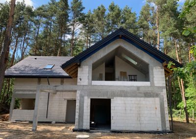 Budowa budynku jednorodzinnego w Wyględach